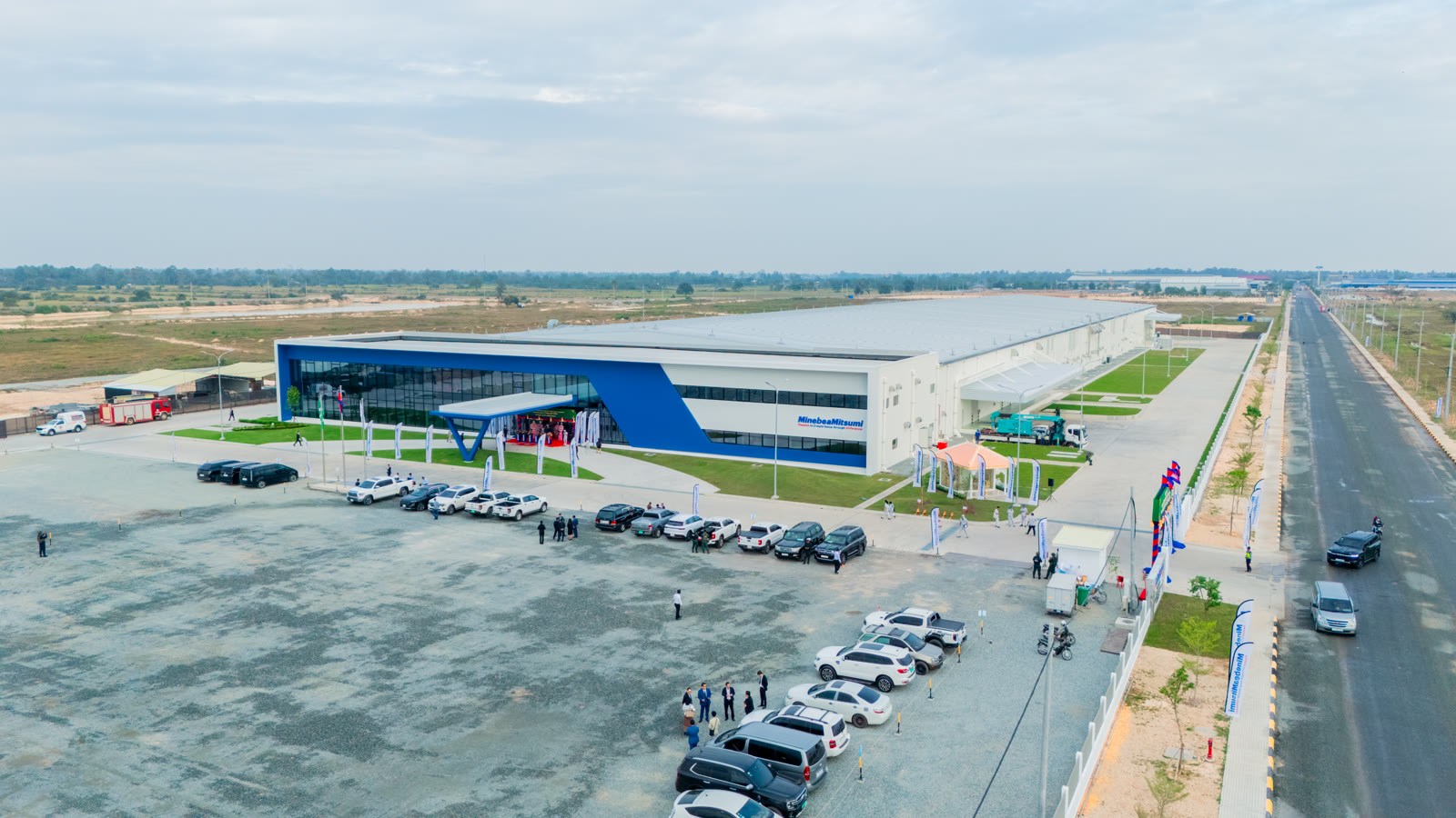 Grand opening aerial coverage by drone